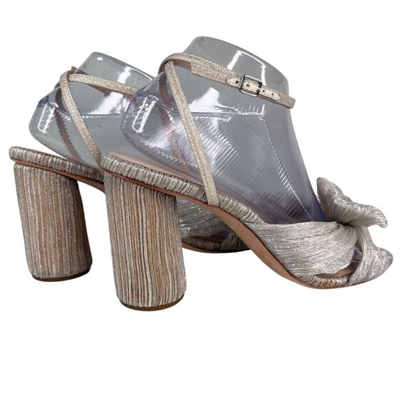 Loeffler Randall Camellia Heels 10 Shiny Champagne - Picture 10 of 11